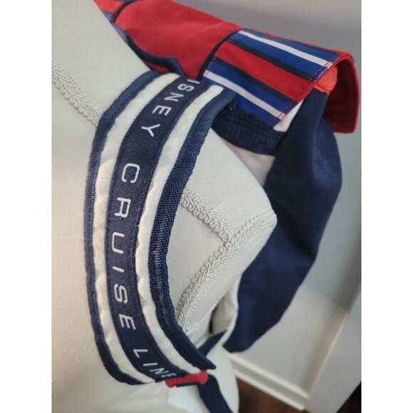 Disney Cruise Line Compass Rose Red White Blue Canvas Mickey Backpack - Picture 3 of 8